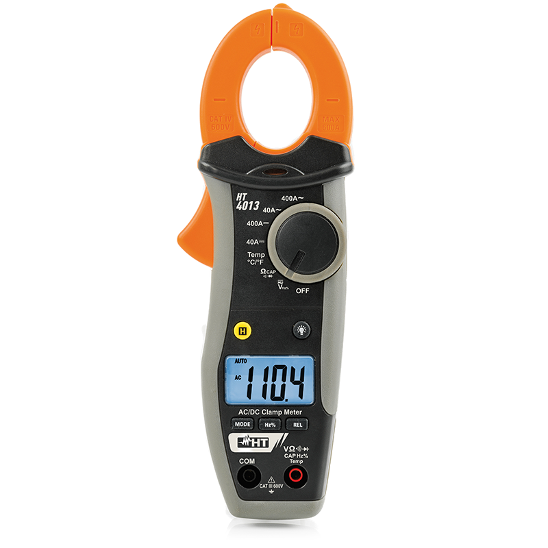 Clamp meter AC/DC 400A with temperature measurement with K-type probe